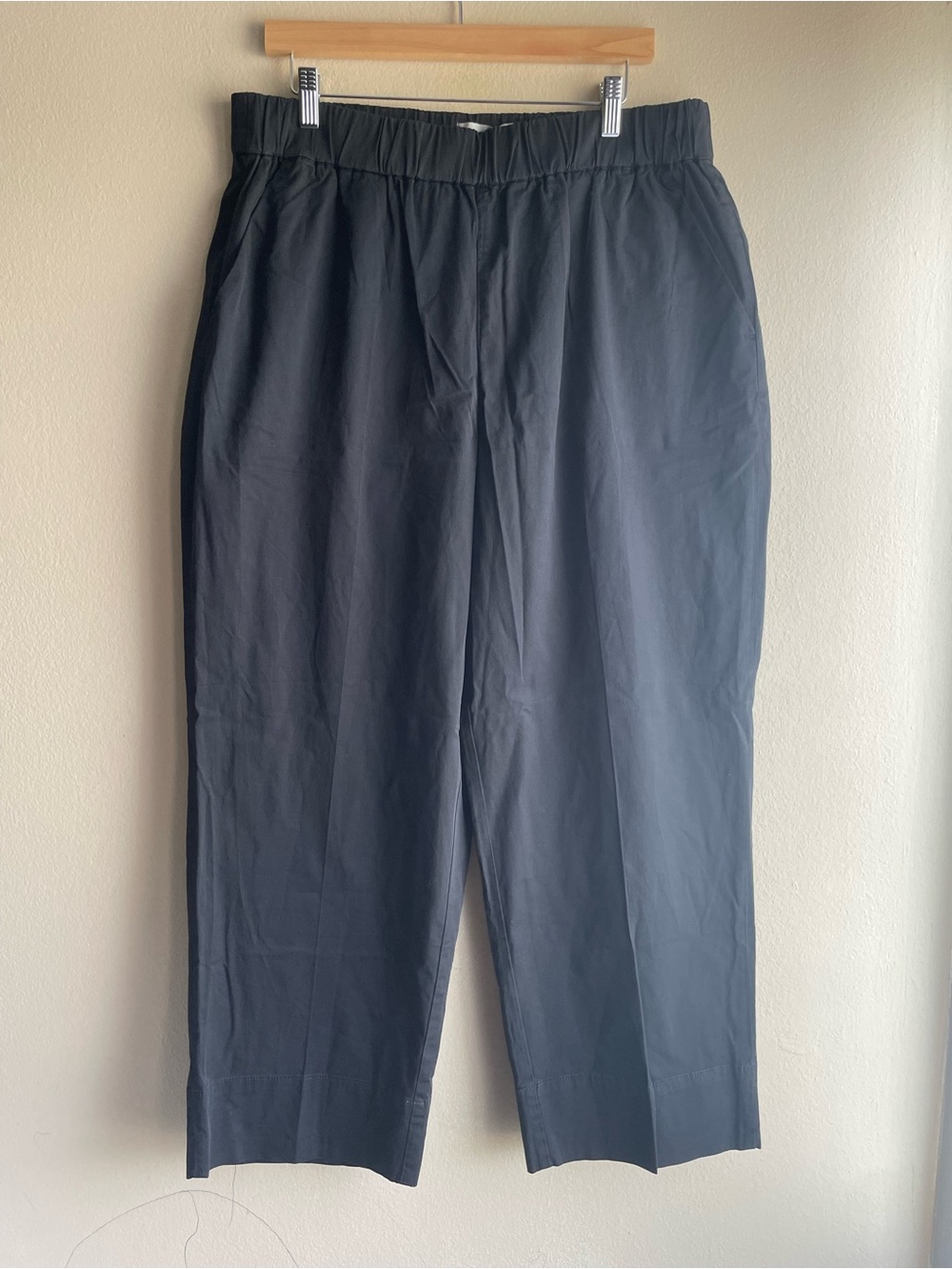 New Everlane Women Black Elastic-Waist Casual Easy Pull On Pants Size XXL